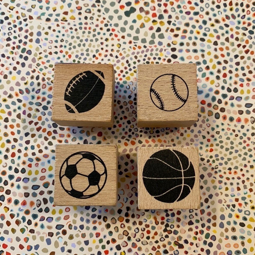 Lot of Wood Mounted Sports Balls Soccer Football Baseball Basketball